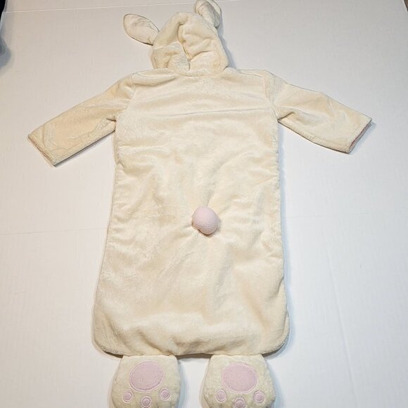 Gymboree baby girl bunny bunting size 0-6 months sleep sack rabbit ears paws tai - Picture 6 of 9
